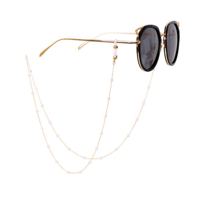 Dây đeo gọng kính chuỗi hạt châu trắng nhỏ đẹp phong cách cá tính unisex phụ kiện đeo khẩu trang đeo tai nghe không dây