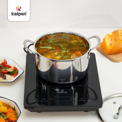 Bộ nồi chảo Inox 3 lớp đúc liền khối Kalpen Kampfer KF3 bảo hành 30 năm - Hàng chính hãng