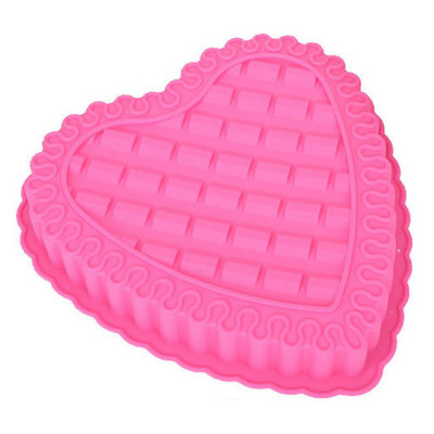 Khuôn silicon làm đế bánh, rau câu hình trái tim đan xen - Loại 24 cm – Mã số 1105