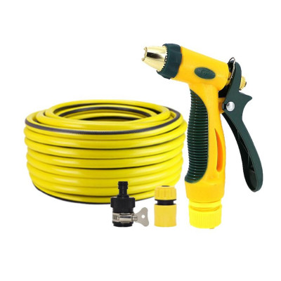 Bộ dây vòi xịt nước rửa xe,tưới cây tăng áp 3 lần 20m(cút nhựa nối 713-1) 206317 
