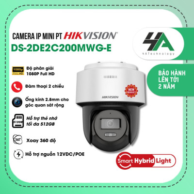 Camera Hikvision  IP  Mini PT Smart Hybird Light 4MP và 2Mp tích hợp mic -Hàng chính hãng