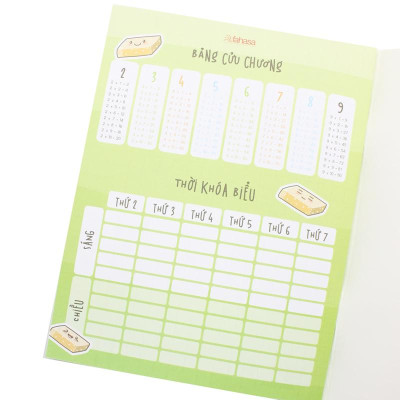 Combo 10 Tập Học Sinh Bánh Việt - Miền Nam - 4 Ô Ly - 96 Trang 80gsm - The Sun 05 - Mè Xửng - Tặng Nhãn Vở Kèm Sticker