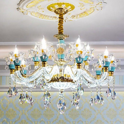 Đèn chùm PAGEN pha lê loại 15 tay sang trọng trang trí nhà cửa hiện đại - kèm bóng LED chuyên dụng.