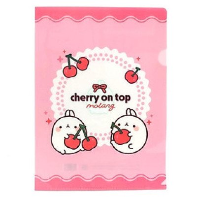 Bìa Lá Magic Ver.3 Size L Molang - Hồng