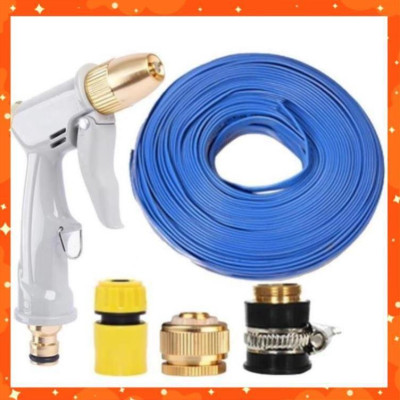 Bộ dây vòi xịt nước tưới cây rửa xe,tăng áp 3 lần, loại 20m (cút nhựa nối đồng nhựa) 206846