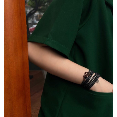 Chuỗi trầm hương Indo làm vòng tay hoặc dây chuyền 4mm phong thủy Udumbara