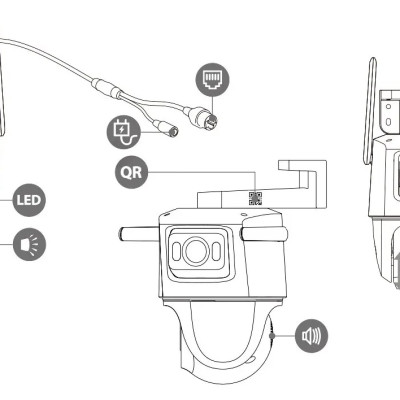 Camera Wifi IMOU Cruiser Dual 10MP IPC-S7XP-10M0WED Xoay 360 Ngoài Trời - Hàng Chính Hãng