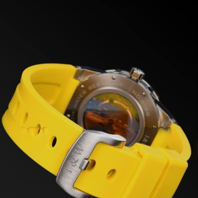 Đồng hồ nam chính hãng IW CARNIVAL IW619G-4 Kính sapphire ,chống xước,Chống nước ,Bảo hành 24 tháng,Máy cơ (Automatic),Dây cao su cao cấp,thiết kế lộ cơ thể thao