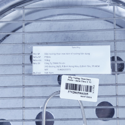 Bếp Nướng Than Inox Prota P016 - Kèm Theo 1 Vỉ Nướng