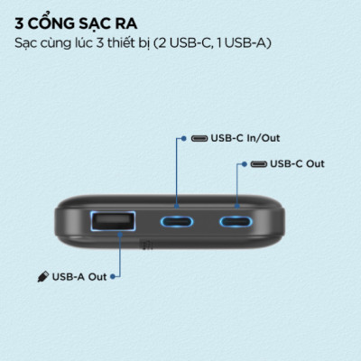 [ Hàng Chính Hãng ] Pin sạc dự phòng cao cấp Energizer UE10055PQBK 10000mAh - Sạc Nhanh PD - BH 12 tháng