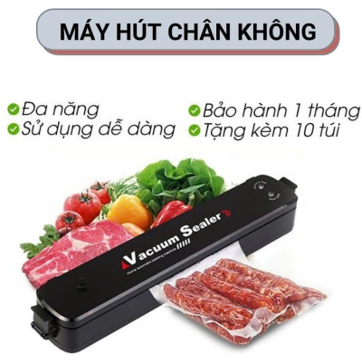Máy Hút Chân Không Thực Phẩm Kèm Hàn Miệng Túi, Bảo Hành 2 Năm, Dụng Cụ Nhà Bếp