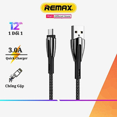 Cáp sạc nhanh truyền dữ liệu USB Type C 3.0A Remax RC-162a Dây Sạc nhanh Type C QC3.0 Cáp typec andoird - Hàng Chính Hãng Remax