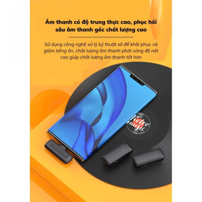 Micro Thu Âm Cài Áo Không Dây Cho Điện Thoại Android Cổng Type C Lọc Tiếng Ồn Xa 20m Máy Tính Bảng Máy Ảnh Hỗ Trợ Quay Video Tiktok Livestream Review Vlog Youtube Chất Lượng Cao – Hàng Nhập Khẩu