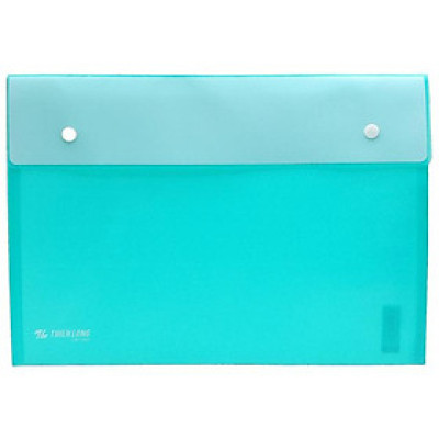 Bìa Nút Màu Pastel F4 - Thiên Long CBF-003 - Xanh Ngọc Pastel (Sức Chứa 125 Tờ A4)