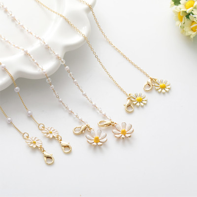 Chuỗi dây đeo gọng giữ kính chống rơi rớt dây chuỗi hoa cúc hoạ mi nhẹ nhàng thanh lịch dây đeo khẩu trang đa năng