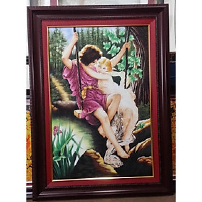 Tranh đá tự nhiên - Vườn địa đàng (đôi tình nhân)