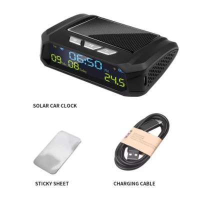 Đồng Hồ Ô Tô 3in1 Mẫu Mới: Báo Giờ, Ngày Tháng, Nhiệt Độ - Màn Hình LED Đa Năng Cực Tiện