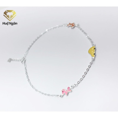 Lắc chân bạc Ý 925 Huệ Ngân- HORSE and CAR RYBJ50028