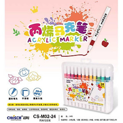 Hộp 24 Cây Viết Màu Vẽ Acrylic CS-M02-24
