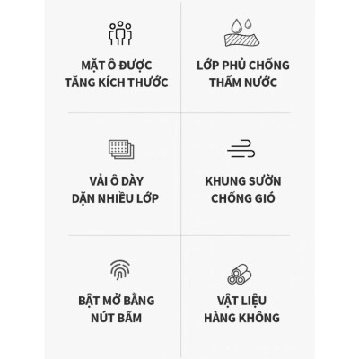 Dù Bấm Tự Động Che Nắng Mưa 12 Nan Kép Chống Thấm Nước Chống Tia UV Nhỏ Gọn Tiện Lợi