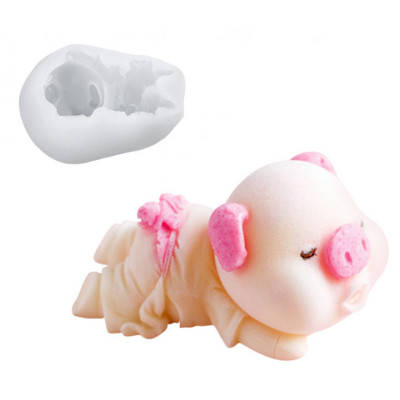 Khuôn silicon làm bánh bao, bánh trôi nước, rau câu, socola, làm kem heo con tắm tiên – Loại 7 cm - Mã số 1014