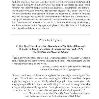 Originals: How Non-Conformists Move The World