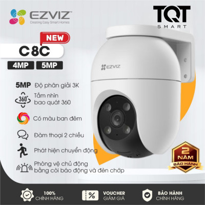 Camera Eziz Ngoài Trời H8C 2MP/ C8C 4Mp - Đèn Còi Báo Động - Màu Ban Đêm - Đàm Thoại 2 Chiều - Xoay 360 Độ - Hàng chính hãng