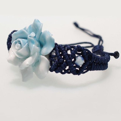 Vòng tay hoa Hồng gốm sứ