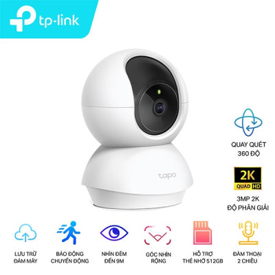 Camera Wifi TP-Link Tapo C210 Độ Phân Giải 3MP Lưu trữ 256GB Giám Sát An Ninh - Hàng Chính Hãng