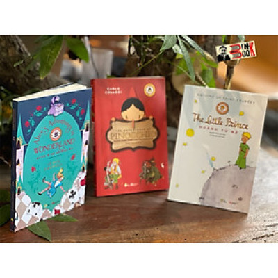 (Combo 3 cuốn sách song ngữ Việt-Anh) HOÀNG TỬ BÉ -  ALICE Ở XỨ SỞ DIỆU KỲ -PINOCCHIO - Antoine de Saint-exupéry, Lewis Carroll  & Carlo Collodi - Nguyễn  Thúy Loan dịch - Hà Giang -NXB Văn Học