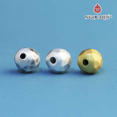 Charm bạc tròn 3D - Ngọc Quý Gemstones