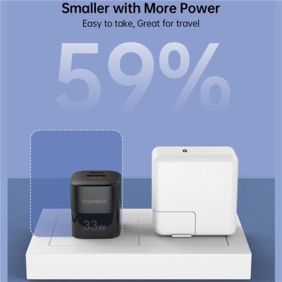 Củ sạc CHOETECH PD5006 nhanh 33w 2 cổng 1 USB A+ 1 TYPE C  (Hàng chính hãng)