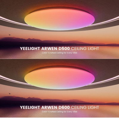 Đèn Ốp Trần Yeelight Arwen D500 / D600 - 16 triệu màu RGBICWW, Điều khiển từ xa, Công suất 50W - Hàng chính hãng