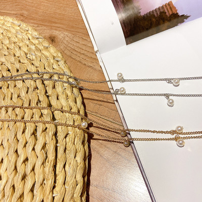 Dây kính chuỗi ngọc trai đeo phụ kiện kính mắt tai nghe airpod khẩu trang phong cách Âu Mỹ