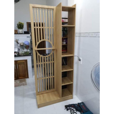 Vách sen liền kệ vân gỗ HUCHU gỗ mdf phủ melamine chống thấm bên bỉ chắc chắn