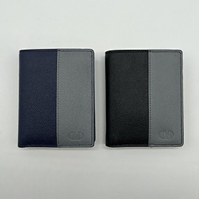 Ví Bóp Nam Mini Dáng Đứng Mandino Da Bò Vân Taiga Phối Màu Nhỏ Gọn 2 Ngăn Chính 8 Ngăn Thẻ