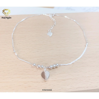 Lắc chân bạc Ý 925 Huệ Ngân - Tim xinh RYBJ50068