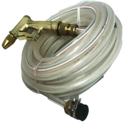 Vòi nước vòi phun nước rửa xe tưới cây tăng áp thông minh + bộ dây bơm nước cao cấp TLG  loạI 15m  (vòi đồng-dây trắng) 701-1498-1