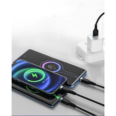 Cáp Sạc WiWu Platinum PT05 3 Trong 1 ( Lighning, Micro, Type C)  Rất Bền Liên Tục Uốn Cong, Dây Bọc Dù Chống Đứt Gãy - Hàng Chính Hãng