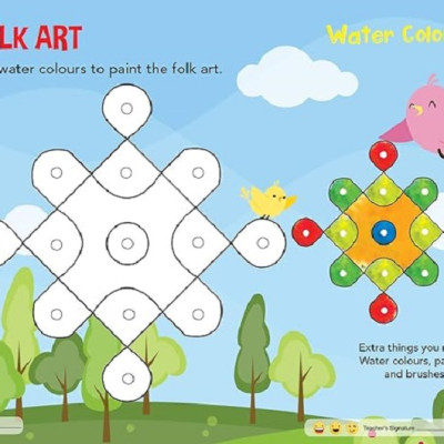 Art and Craft Activity Book 4 for 7-8 Year old kids with free craft material