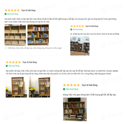 Tủ Kệ Sách Gỗ Đẹp Hiện Đại Đa Tầng FIVO Mã FB60 Chất Liệu Gỗ MDF Phủ Melamine Chống Thấm Bề Mặt, Dễ Dàng Lắp Ráp Có Kèm Tấm Lưng (Kích Thước 100x24x107cm)