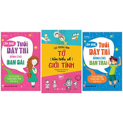 Combo 3 sách bách khoa tri thức cho con: Tớ tìm hiểu về giới tính + Cẩm Nang Tuổi Dậy Thì Dành Cho Bạn Gái + Cẩm Nang Tuổi Dậy Thì Dành Cho Bạn Trai