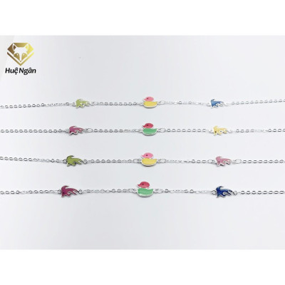 Lắc chân bạc Ý 925 Huệ Ngân - Fish and bird RYBJ50026