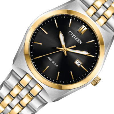 Đồng Hồ Nam Citizen Dây Kim Loại Máy Eco-Drive BM7334-58E - Mặt Đen