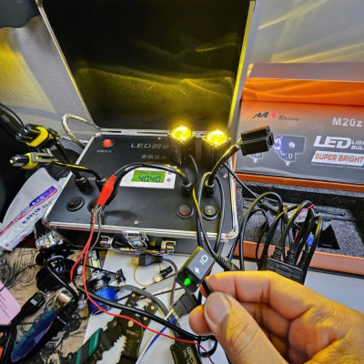 đèn bi cầu Mini M20z sẵn công tắc và mạch Passing MA RACING (Giá trên 2 đèn)