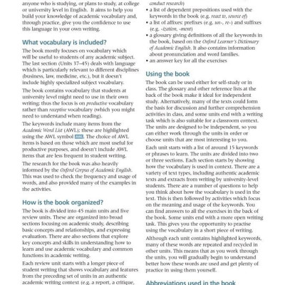 Oxford Academic Vocabulary Practice: Upper-Intermediate B2-C1: With Key