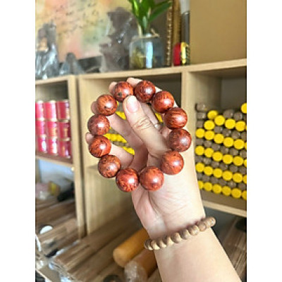 Vòng tay gỗ nu huyết Long - size 20li hàng VIP - Thấu quang cao - Mùi thơm vĩnh viễn