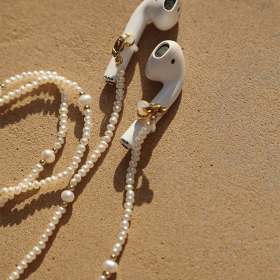 Dây chuyền hạt cườm nhỏ phụ kiện kính đeo cổ dây đeo mũ dây đeo airpod khẩu trang retro cổ điển