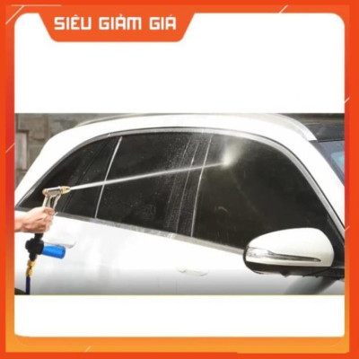 Bộ dây vòi xịt nước rửa xe, tưới cây . tăng áp 3 lần, loại 20m 206701-2 đầu đồng,cút,nối đen + tặng mở chai