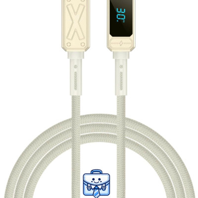 Cáp sạc hàng chính hãng WiWU Titan C to L Wi-C038, siêu bền, PD30W, có màn hiển thị